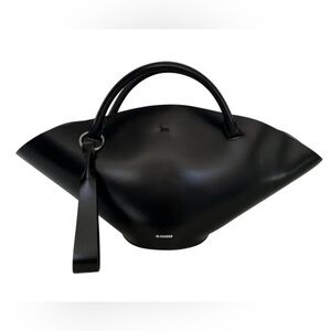 AUTHENTIC JIL SANDER SOMBRERO
BLACK LEATHER Shopper Tote Handbag